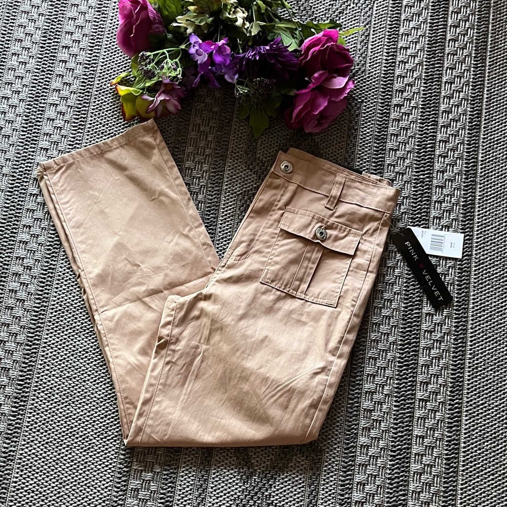 Pink Velvet Tan Kids Bottoms Size Girls 14